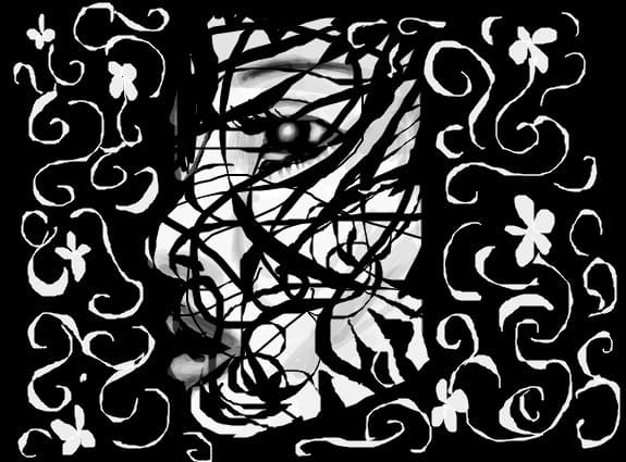 Black and white
