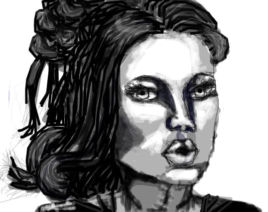 black and white..