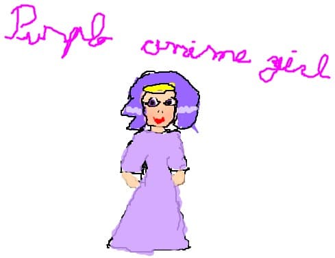 purple anime girl