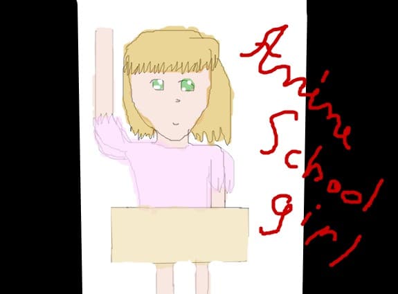anime school girl