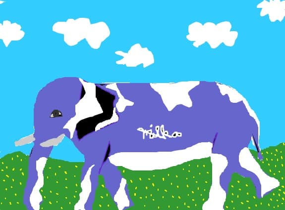 elefantul care mananca milka