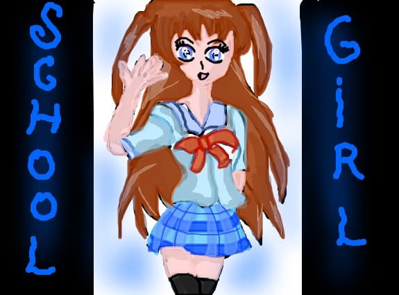 anime school girl