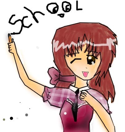 anime school girl