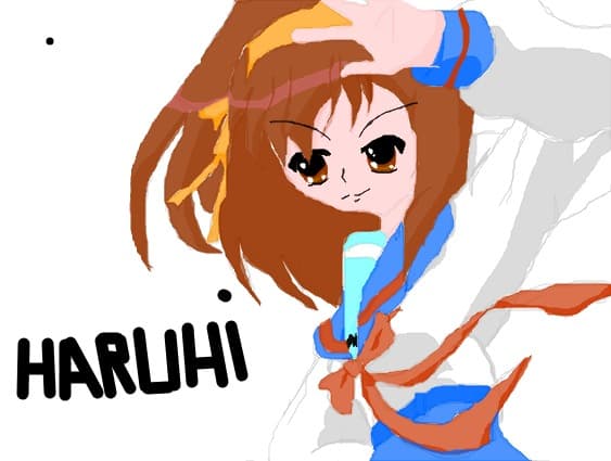 primul meu desene[cred]:Haruhi Suzumiya