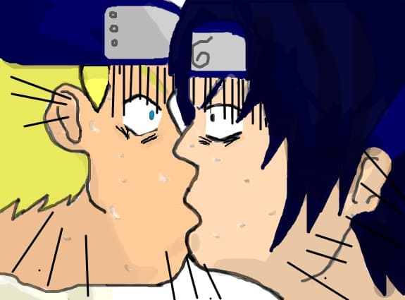 naruto and sasuke kiss ;))