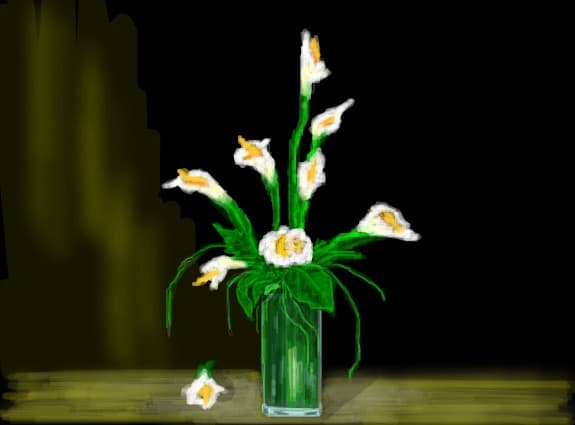 pahar cu flori