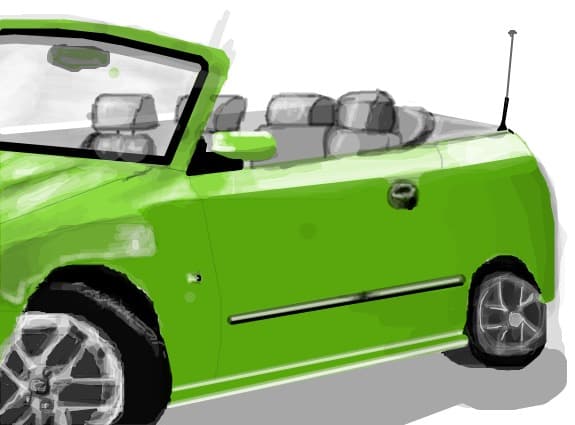 decapotabila verde