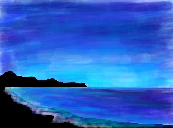 sea in the night