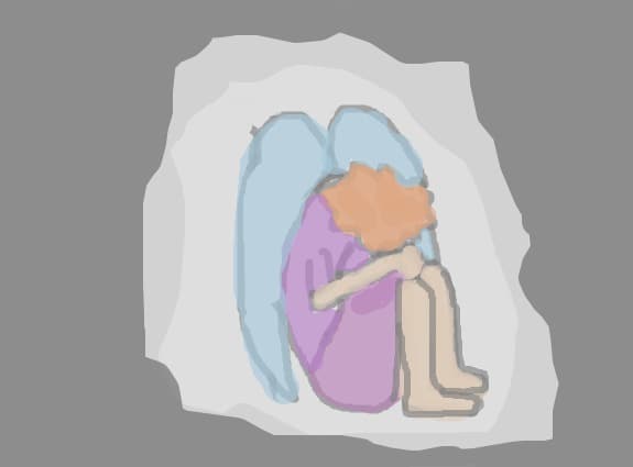 Angel is crying