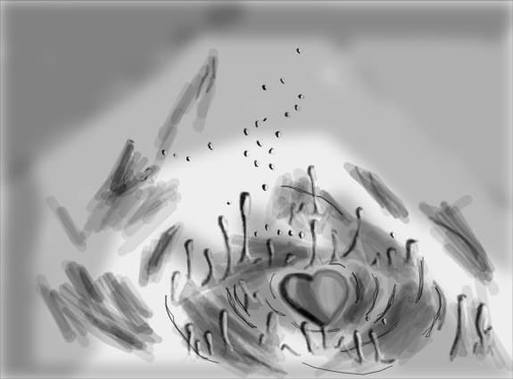 a heart....in the dark.....
