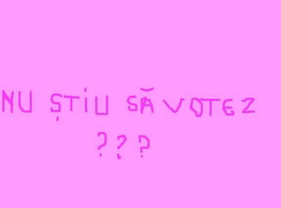 nu stiu sa votez