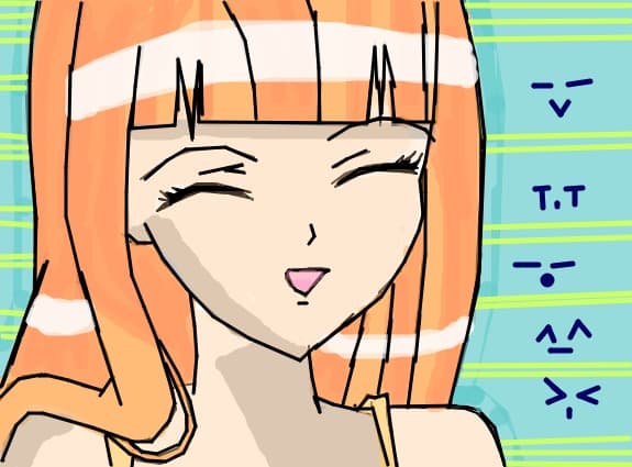 anime happy girl
