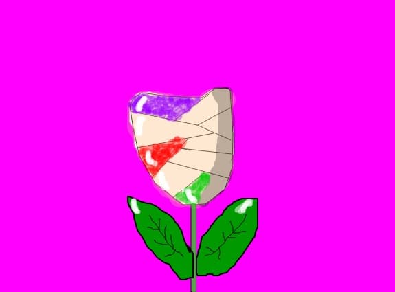 trndafir din hartie colorata