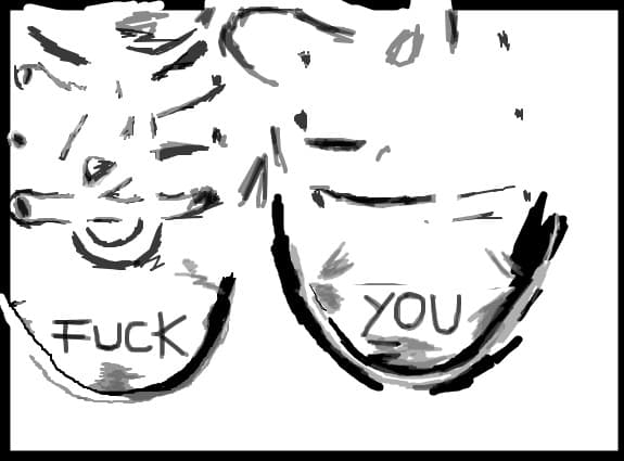 Desen 5664 modificat:fuck  you