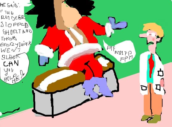 santa\'s funny accident