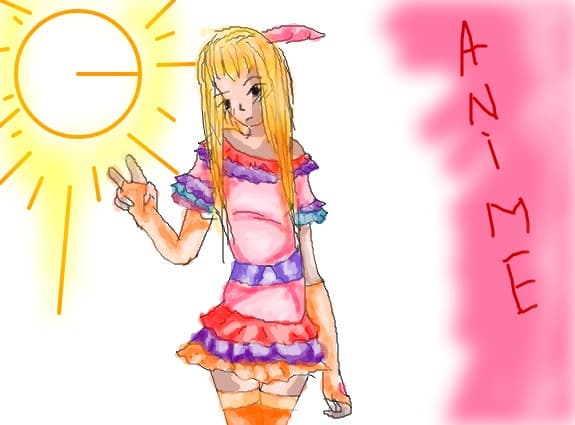 anime girl(originalul l-am facut p hartie)