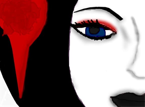 A red girl...black...bla bla