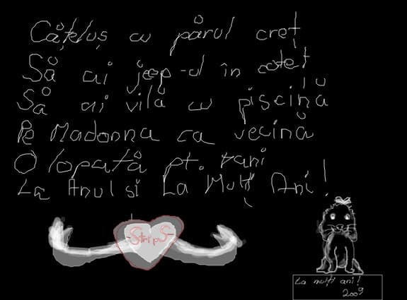 Catelus cu parul cret sa ai jeep-ul in cotet sa ai vila