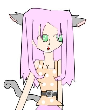 Anime girl cat