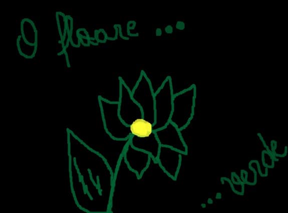 o floare...verde