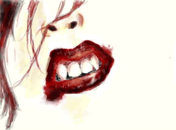 bloody lips