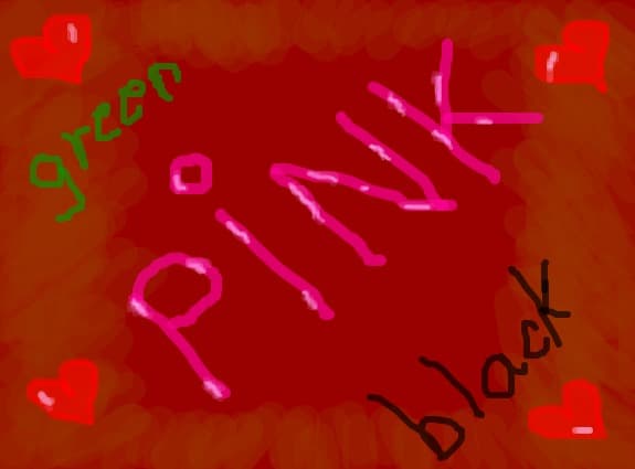 Green and black Pink and black