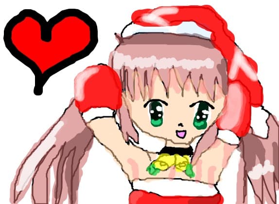 anime girl craciunita
