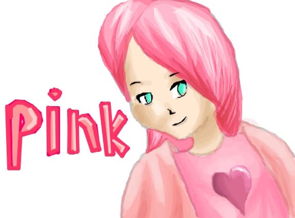Anime girl pink