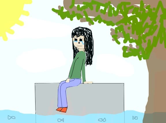 along girl vith out friends