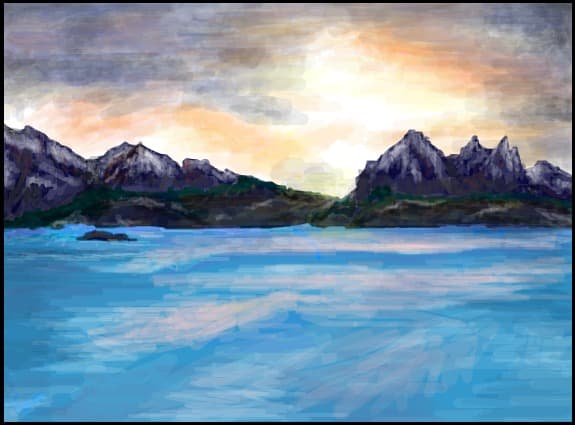 Landscape: Frozen Lake