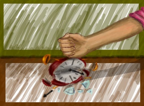 shut up you stupid clock! vreau sa dorm!...