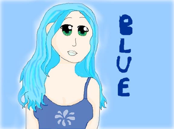 blue girl