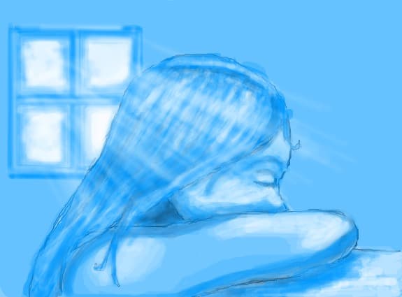 Blue  sad