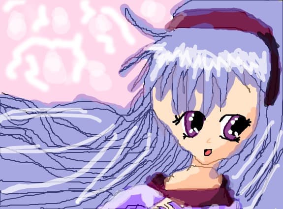 anime purple girl