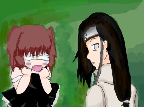 Rini: WAAH! damn it, what was that? Neji: uhm...