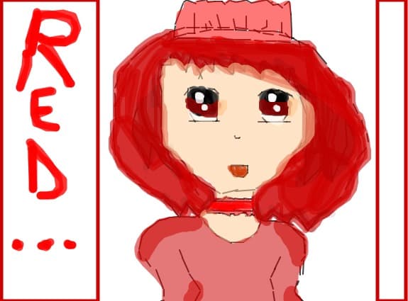 red anime girl...va place?...e pt. voi toti
