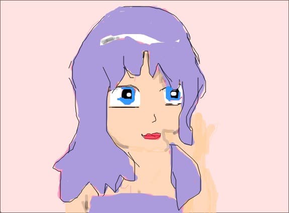 a girl is blue
