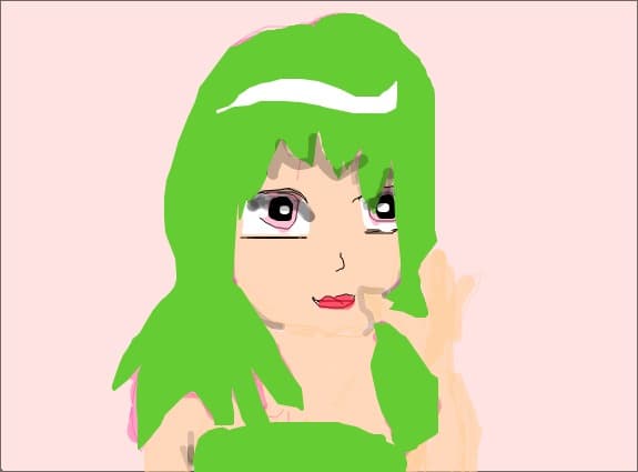 a girl is green