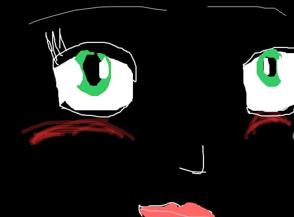 a face is black