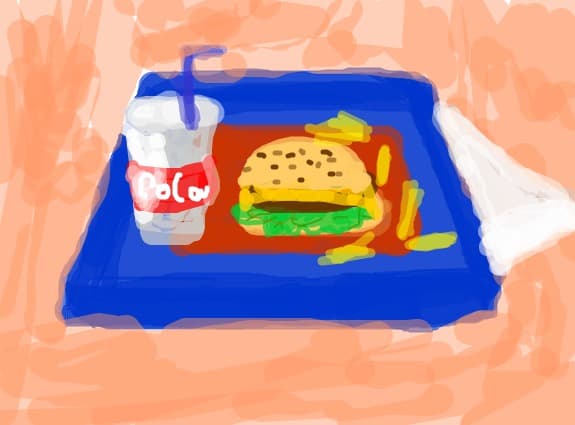 hamburger si suc de la McDonalds