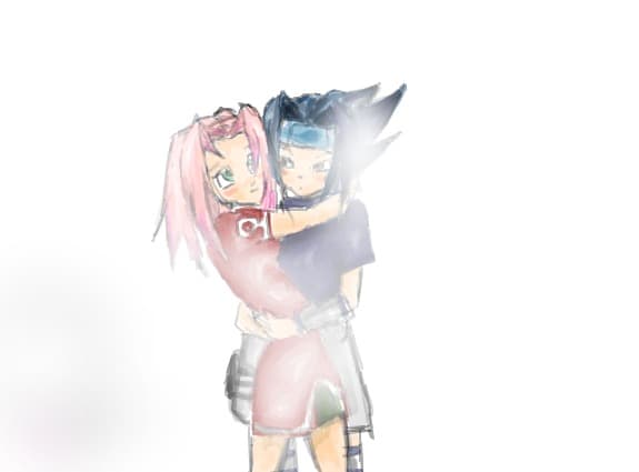 Desen 81087 modificat:Sasuke si sakura