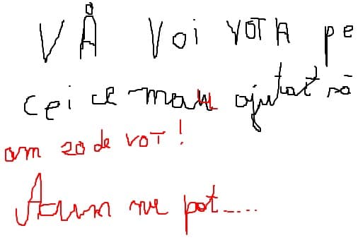 va voi vota cand am sa pot :D pe toti ce mau votat pe mine