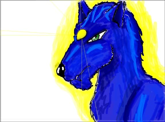 Desen 8263 modificat:blue wolf