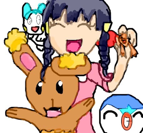 dawn, piplup, pachirisu, buneary