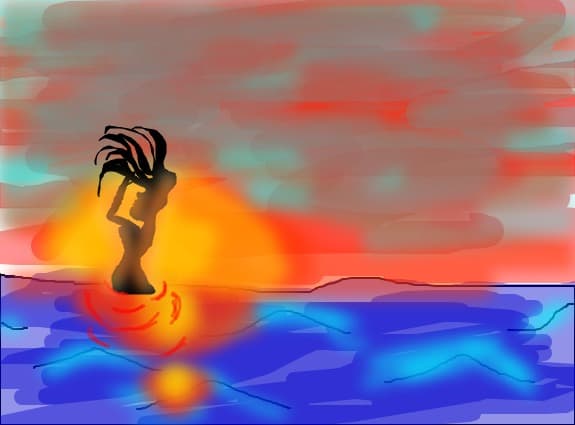 o sirena iese la apusul soarelui