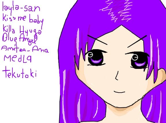 anime purple girl