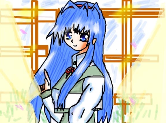 blue girl