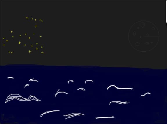 un ocean noaptea