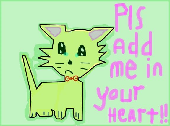 cat says: Pls add me in your heart...