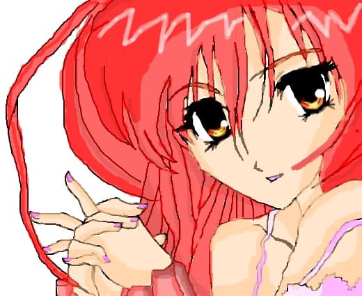 Anime red Girl